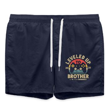 Promoted to Brother 2025 - Swim Trunks - french navy - Front - AI Model Male 185 light (185cm)
