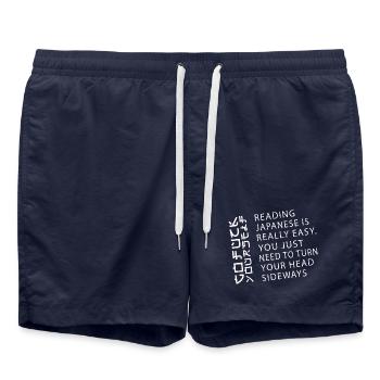 Japan Japanese go fuck yourself - Swim Trunks - french navy - Front - AI Model Male 185 light (185cm)