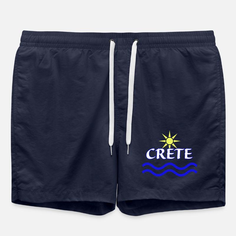 Sonne und Meer Kreta Logo Design - Badeshorts - French Navy