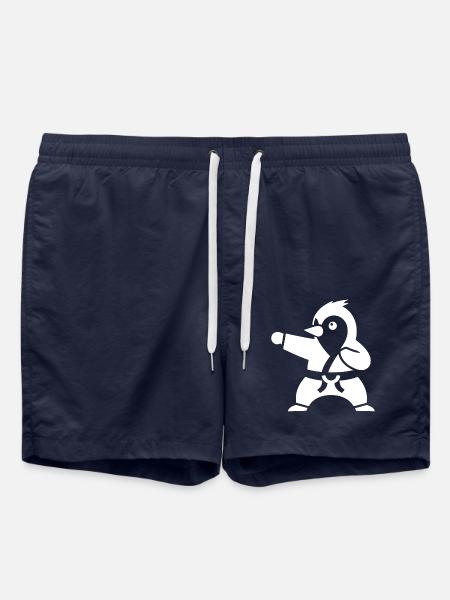 Pingouin Karaté Arts Martiaux Arts Martiaux Silhouette - Short de bain - bleu marine