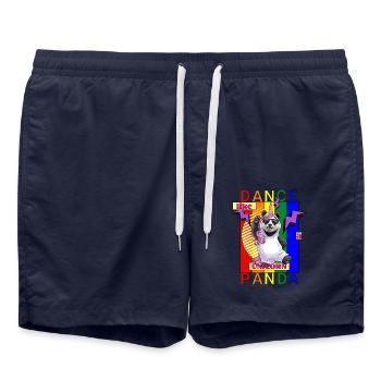 "Dance like a Unicorn Panda" - Badeshorts - French Navy - Vorne - AI Model Male 185 light (185cm)