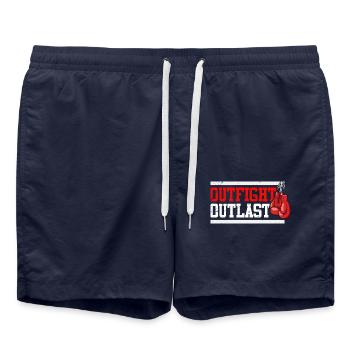 Outfight Outlast Boxing - Badeshorts - French Navy - Vorne - AI Model Male 185 light (185cm)