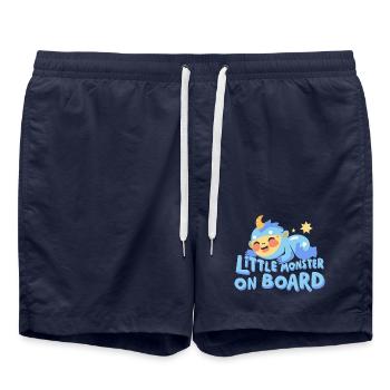 Mignon bébé monstre - Short de bain - bleu marine - Devant - AI Model Male 185 light (185cm)