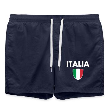 Italien Wappen - Italy - Italia - Badeshorts - French Navy - Vorne - AI Model Male 185 light (185cm)