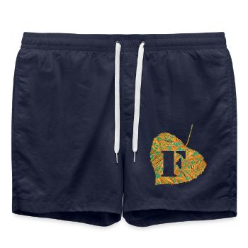 Sheet E 95 f - Swim Trunks - french navy - Front - AI Model Male 185 light (185cm)