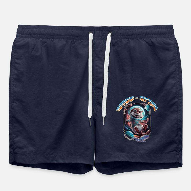 Space Otter - Badeshorts - French Navy
