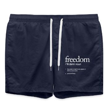 Liberté - Faire ce que vous voulez et personnel - Short de bain - bleu marine - Devant - AI Model Male 185 light (185cm)
