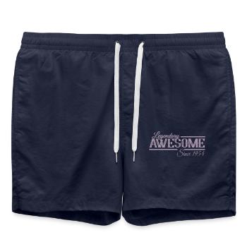 Birthday - Legendarily great since 1954 - - Swim Trunks - french navy - Front - AI Model Male 185 light (185cm)