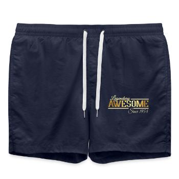 Birthday - Legendarily great since 1954 - - Swim Trunks - french navy - Front - AI Model Male 185 light (185cm)