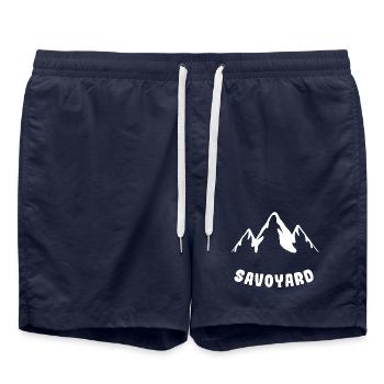 Savoyard Montagne blanc - Short de bain - bleu marine - Devant - AI Model Male 185 light (185cm)