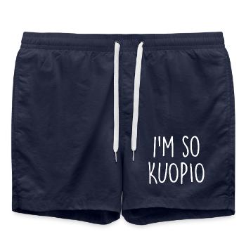 Kuopio Suomi Finland - Swim Trunks - french navy - Front - AI Model Male 185 light (185cm)