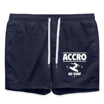 Accro au surf – Parfait pour les passionnés ! - Short de bain - bleu marine - Devant - AI Model Male 185 light (185cm)