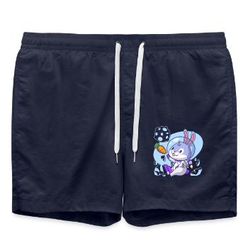 Voyage spatial Planètes Astronomie Enfants Astronaute - Short de bain - bleu marine - Devant - AI Model Male 185 light (185cm)