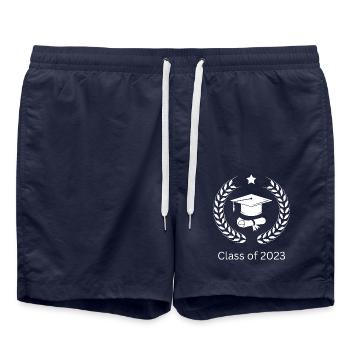 Class 2023 College University High School - Swim Trunks - french navy - Front - AI Model Male 185 light (185cm)
