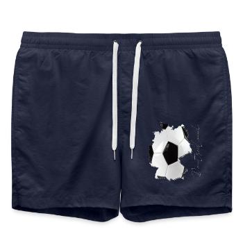 Germany Map Framed Real Football EN - Swim Trunks - french navy - Front - AI Model Male 185 light (185cm)