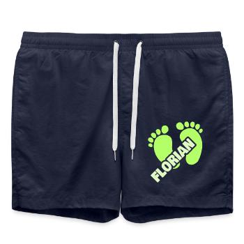 Geburt Florian - Badeshorts - French Navy - Vorne - AI Model Male 185 light (185cm)