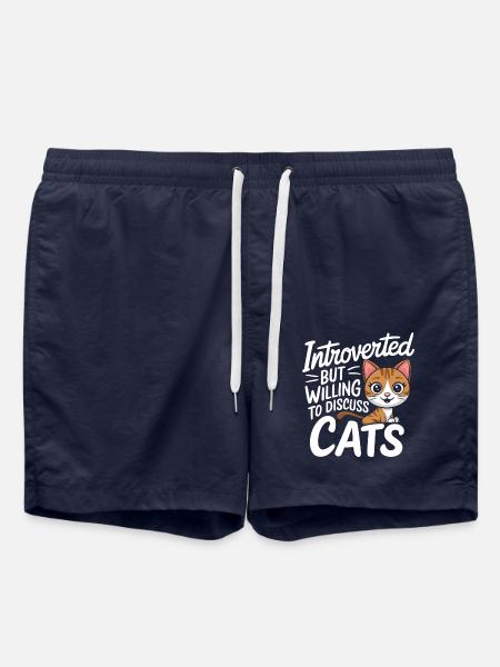 Introvert, antisocial, introvert - Swim Trunks - french navy