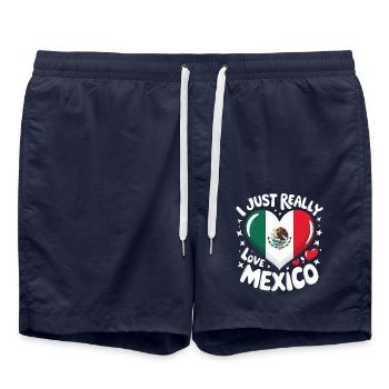 Mexique Mexique Mexicain Espagnol - Short de bain - bleu marine - Devant - AI Model Male 185 light (185cm)