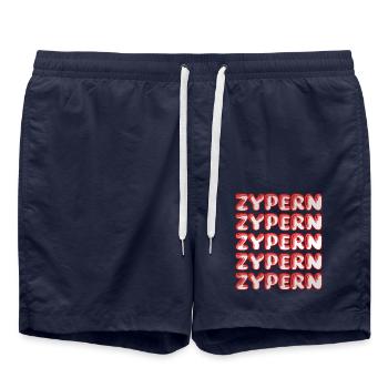 Cyprus as a trip - Swim Trunks - french navy - Front - AI Model Male 185 light (185cm)