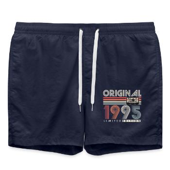 Original 1995 Vintage Vintage Rétro Anniversaire - Short de bain - bleu marine - Devant - AI Model Male 185 light (185cm)