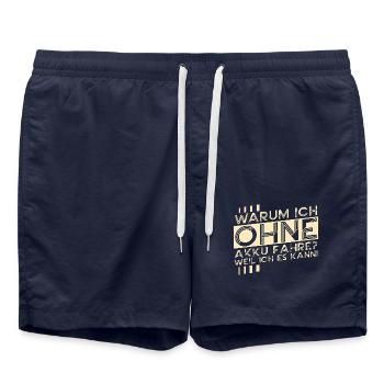 Fahrrad Rennrad Radsport Fahrradfahrer Spruch - Badeshorts - French Navy - Vorne - AI Model Male 185 light (185cm)