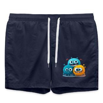 Gang de monstres - Short de bain - bleu marine - Devant - AI Model Male 185 light (185cm)