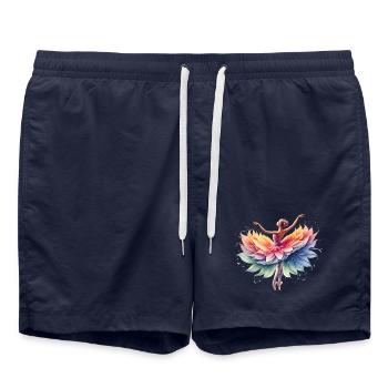Balletttänzerin mit Tutu - Badeshorts - French Navy - Vorne - AI Model Male 185 light (185cm)
