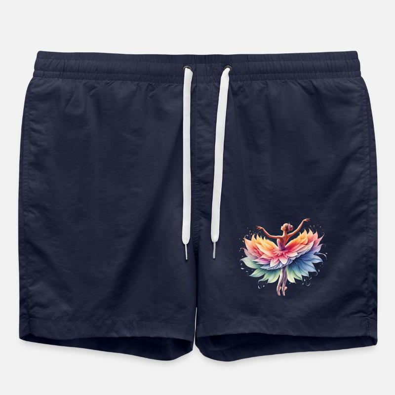 Ballet dancer with tutu - Swim Trunks - french navy