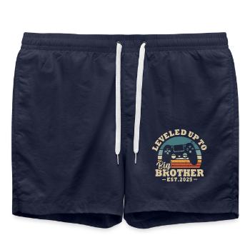 Zum großen Bruder aufgestiegen 2025 - Badeshorts - French Navy - Vorne - AI Model Male 185 light (185cm)