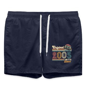 Original 2005 Vintage Vintage Retro Birthday - Swim Trunks - french navy - Front - AI Model Male 185 light (185cm)