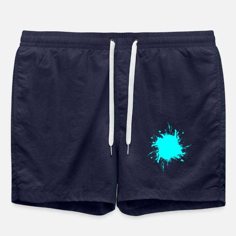 Stain paint splashed dirt dirty - Swim Trunks - french navy
