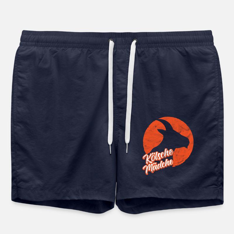 Kölsche Mädche Köln Kölnerin Geißbock - Badeshorts - French Navy