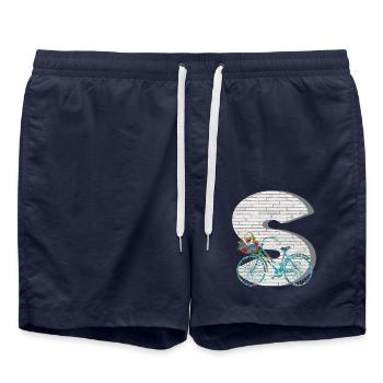 bicycle e 100 s - Swim Trunks - french navy - Front - AI Model Male 185 light (185cm)
