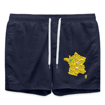 bike bike bikes bikes france cyclist sport tour - Swim Trunks - french navy - Front - AI Model Male 185 light (185cm)