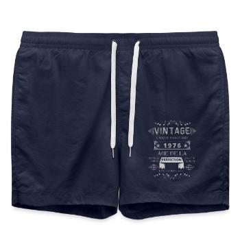 VINTAGE 1976 âge de la perfection - Short de bain - bleu marine - Devant - AI Model Male 185 light (185cm)