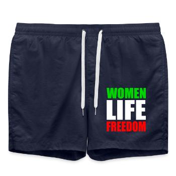 Women life freedom - Badeshorts - French Navy - Vorne - AI Model Male 185 light (185cm)