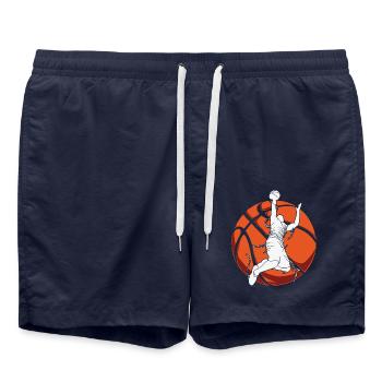 Basketball Basketballer - Badeshorts - French Navy - Vorne - AI Model Male 185 light (185cm)