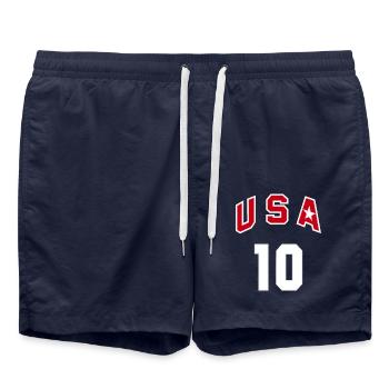 USA redeem Team - Swim Trunks - french navy - Front - AI Model Male 185 light (185cm)