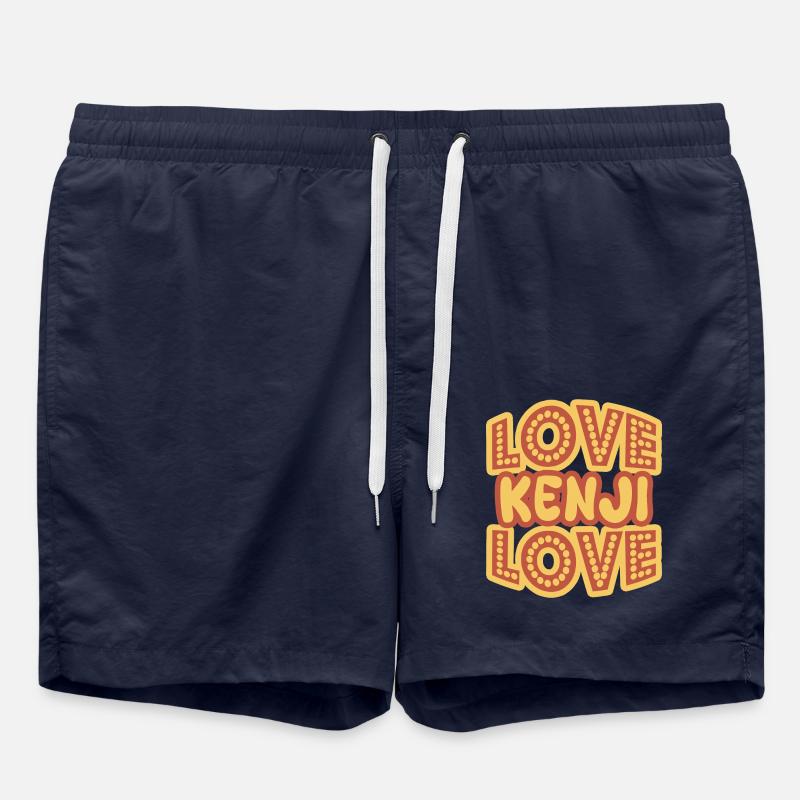 Prénom Kenji - Short de bain - bleu marine