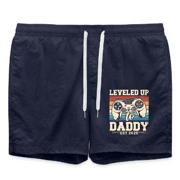 Promu papa en 2025 - Short de bain - bleu marine - Devant - AI Model Male 185 light (185cm)