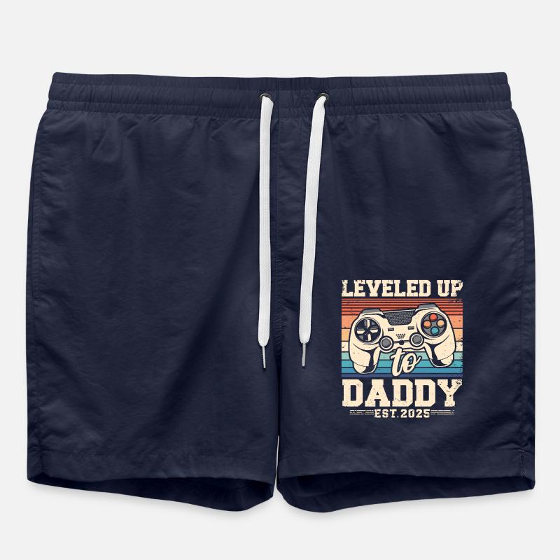Promu papa en 2025 - Short de bain - bleu marine