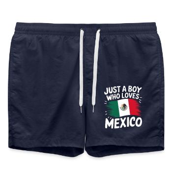 Mexique Mexique Mexicain Espagnol - Short de bain - bleu marine - Devant - AI Model Male 185 light (185cm)