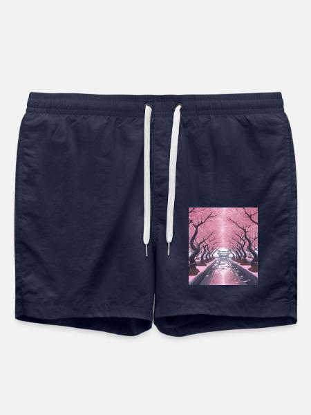 Cherry blossom tunnel - Swim Trunks - french navy