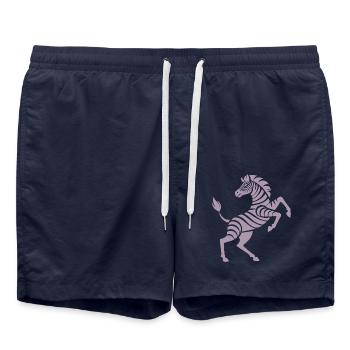 Sabots de zèbre haute œuvre d’art silhouette - Short de bain - bleu marine - Devant - AI Model Male 185 light (185cm)