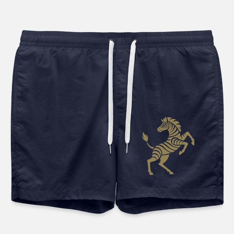 Zebra Hufe hoch Kunststück Silhouette - Badeshorts - French Navy