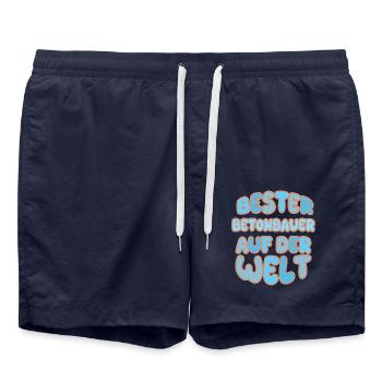 Cadeau pour le bétonnier - Short de bain - bleu marine - Devant - AI Model Male 185 light (185cm)