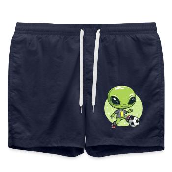 Extraterrestre jouant au football - Short de bain - bleu marine - Devant - AI Model Male 185 light (185cm)