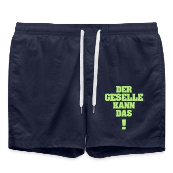 Journeyman as Funny - Short de bain - bleu marine - Devant - AI Model Male 185 light (185cm)