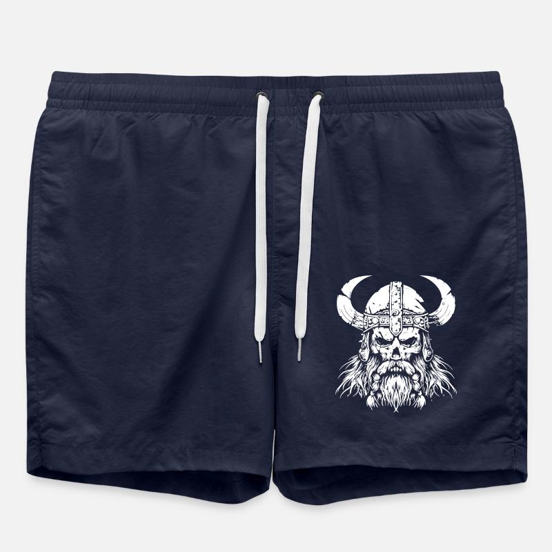 Crâne viking - Short de bain - bleu marine