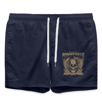 1976 Vintage Anniversaire Moto Cadeau - Short de bain - bleu marine - Devant - AI Model Male 185 light (185cm)